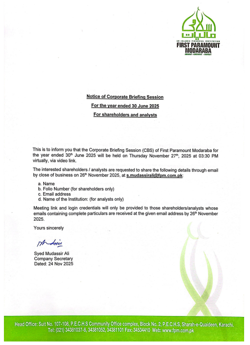 NOTICES TO SHARE HOLDERS
